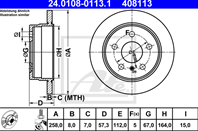 Диск торм mer w169/w245 1.5-2.0/t/2.0cdi 04- зад не вент 258x8