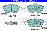 Колодки пер mer w204/w212 2.8-5.0 07- (sport) (cer