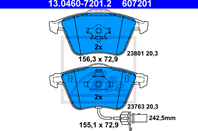 13.0460-7201.2_ 964 12 !колодки дисковые п. Audi