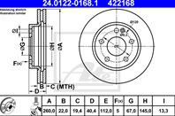 24.0122-0168.1_диск тормозной передний! MB W168 1