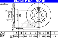 Диск торм vw golfiii/vento/passat 91- 2.0gti 16v/2