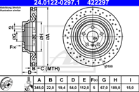 Tarcza hamulcowa tyl l/p mercedes gl (x166)  gls (x166)  m (w166) 3.0-