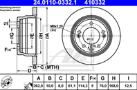 24.0110-0332.1_диск тормозной задний! kia ceed/pr