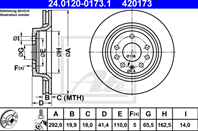 Диск торм opl vectra c 2.0-3.2/3.0cdti/saab 9-3 1.