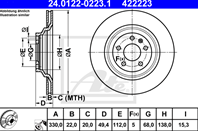 24.0122-0223.1_диск тормозной задний! Audi A6 4.2 04&gt