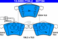 13.0460-7154.2_ FDB1654 !колодки дисковые п. Ford