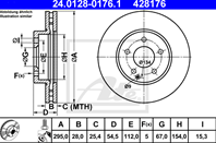 24.0128-0176.1_диск тормозной передний! mb w211 1.8-2.8 02&gt