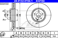 24.0132-0154.1_диск тормозной передний! MB W211 3.5/5.0i/T 03&gt