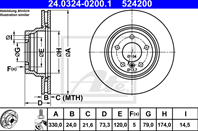 24.0324-0200.1 диск тормозной передний! bmw e81/e87/e90/e91/e92 2.0d-3.0 05&gt