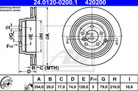 24.0120-0200.1_диск тормозной задний! land rover range rover 4.2i 05&gt