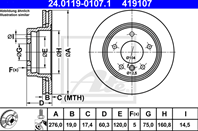 Диск торм bmw e36/e46 95- зад вент 276x19