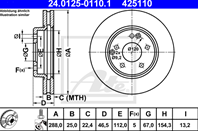 24.0125-0110.1_диск тормозной передний! MB W202/W