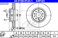 Диск торм vol s60-80 2.0-3.0/2.5tdi (16 rad) 98-