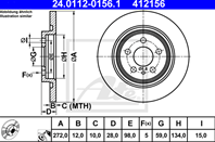 Диск торм cit c8/fiat ulysse/pgt 807 2.0hdi/jtd/2.
