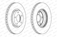 Диск тормозной передний вентилируемый MAZDA 3 (BK  BL)  5 (CR  CW)