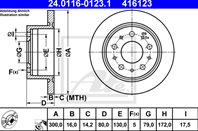 Диск торм fiat ducato/cit jumper/pgt boxer 2.2-3.0hdi 06- зад не вент 300x16x14.2 (2000kg)