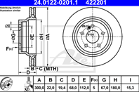 24.0122-0201.1_диск тормозной задний! MB W211 2.0