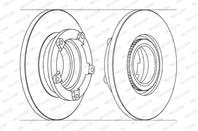 Тормозной диск задн. с кольцом сенсора abs ford tr