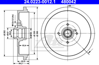 24.0223-0012.1_барабан тормозной! vw passat all 85-97