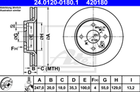 24.0120-0180.1_диск тормозной передний! Citroen C1  Peugeot 107  Toyota Aygo 1.