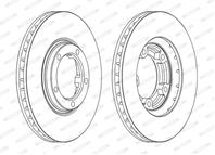 Компл. тормозных дисков (2 шт.) передняя l/r hyundai h-1  h-1 / starex