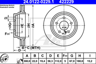 Диск торм mer r230 5.0 01-/w221 2.8-3.5/3.2cdi 05-