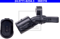 24.0711-6234.3_!датчик ABS зад. п. Audi A2  Seat Ibiza  Skoda Fabia  VW Polo 1.