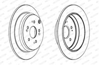 FERODO DDF1608 Диск тормозной HONDA CR-V 02- задний D=302мм.