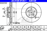 24.0126-0139.1_диск тормозной передний! toyota av