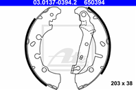 Барабанные тормозные колодки 03013703942 от компании ATE