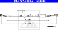 ТРОС РУЧНИКА LROV FREELANDER II 2.0-3.2/2.2TD4/SD4 06- ЗАД L (L1578mm)