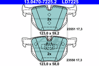 13.0470-7225.2_колодки дисковые з.! Ceramic BMW E90/E91 2.5/3.0/2.0D 05&gt