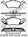 Колодки тормозные дисковые frford: focus 98 04 focus седан 99 04 focus универсал 99 04