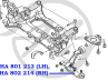 Рычаг передней подвески  правый X-TRAIL (T30) 01- Пара - HA 801 213