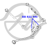 Сайлентблок цапфы задней подвески  передний и задний TOYOTA AVALON GSX30 2005-2010  CAMRY ACV3/MCV...