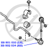 Тяга стабилизатора передней подвески  левая ALTIMA (L31) 01-  MAXIMA (A34) 03-  MAXIMA USA MAKE (L3...