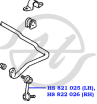 Тяга стабилизатора передней подвески  левая CARINA E  AVENSIS 1997- Пара - HS 822 026. Ранее - HS 8...