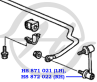 Тяга стабилизатора задней подвески  левая Accord (CF3  CF4  CF5) 1997- Пара - HS 872 022