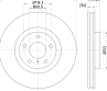 Диск тормозной передн.EX  G Stufenheck  M (Y51)  M35  M45  350 Z Roadster (Z33)  FUGA  MURANO I (Z5...