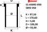 O94,00 Гильза K 97,5, L 170,6, H 5, D 100