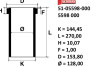 128,00 mm. Гильза K=144,45, L=270, H=10,07, D=153,8