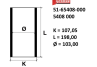 104,00 mm Гильза К 107,05, L 198, H 0, D 107,05
